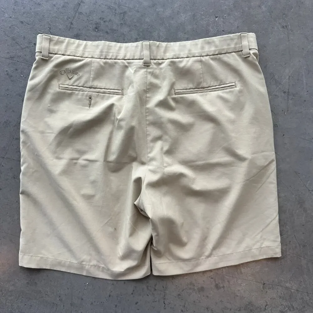 Callaway Performance Golf Athletic Waistband Khaki Beige Shorts Men's 40